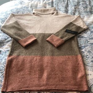NWT Rachel Zoe Color Block Tunic Length Sweater